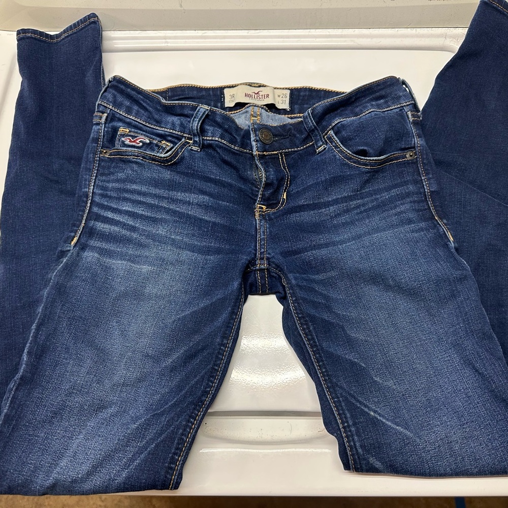 Hollister Women's Dark Blue Skinny Jeans